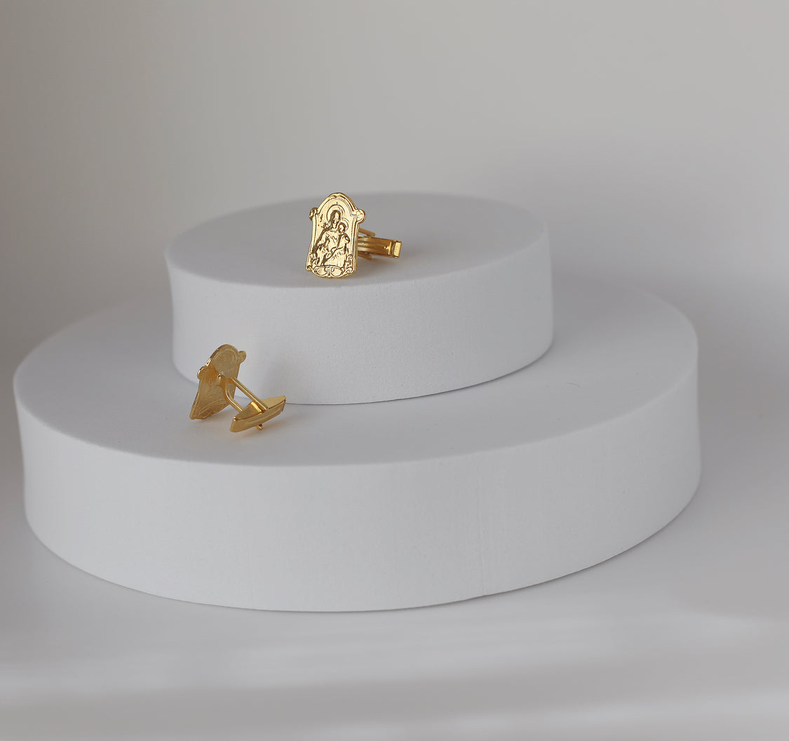St. Joseph Cufflinks in Gold Vermeil