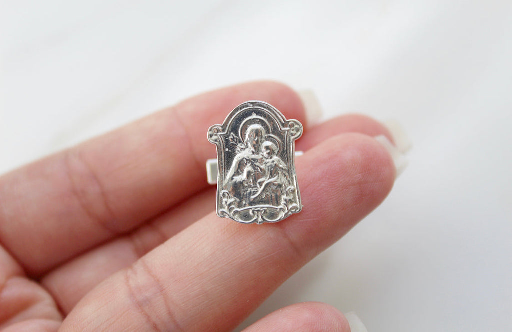 St. Joseph Cufflinks in 925 Sterling Silver
