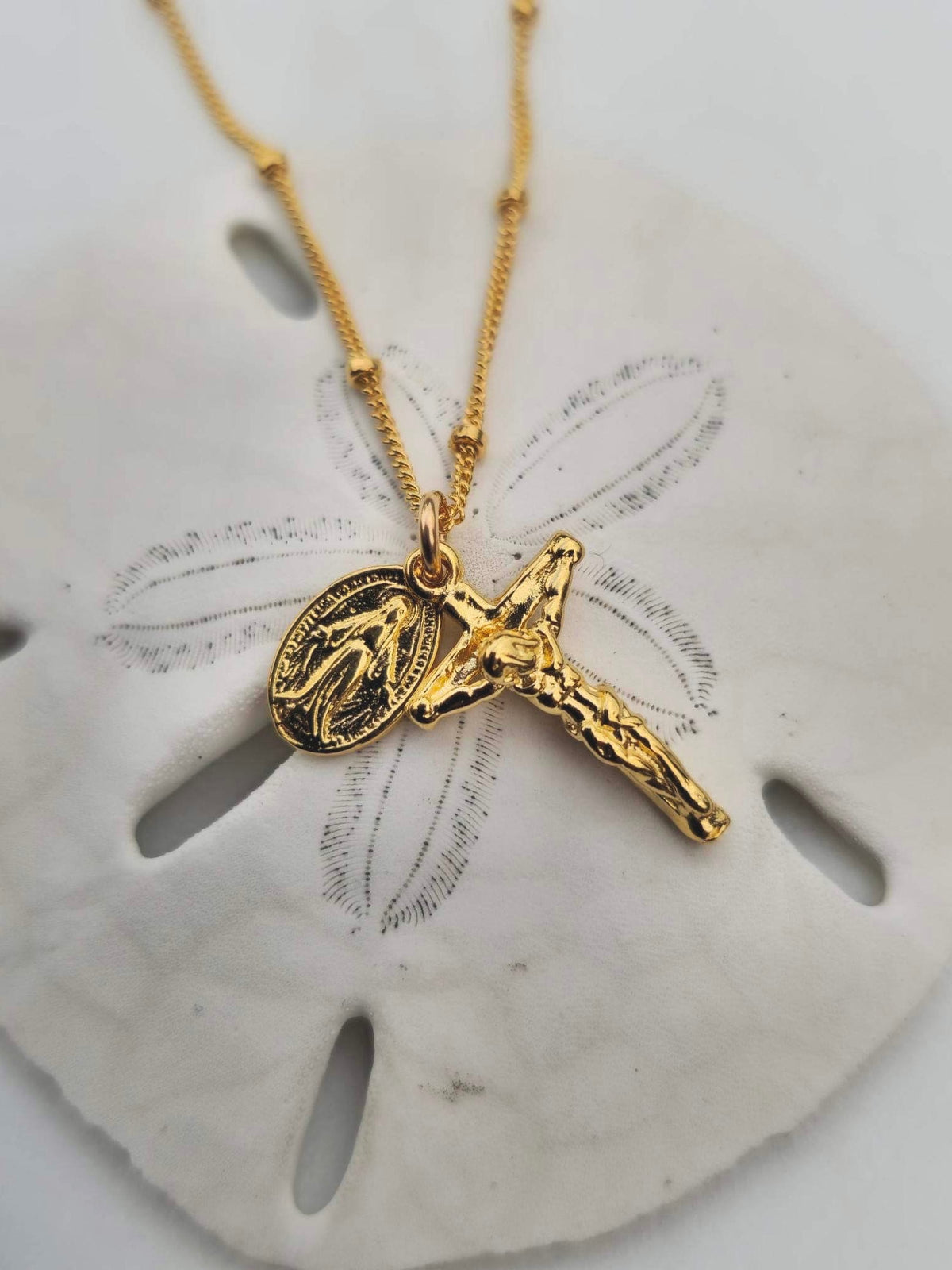 Miraculous Medal and Crucifix Necklace