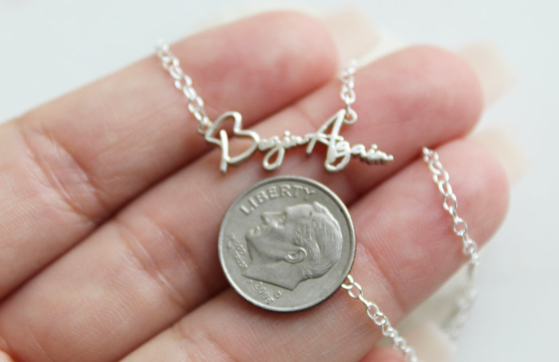 Begin Again necklace in Sterling Silver