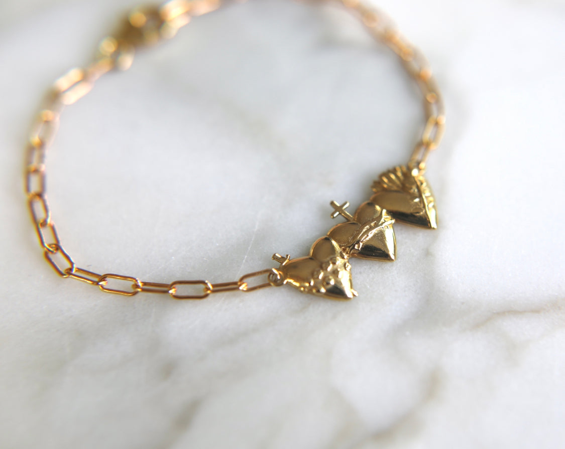 Holy Family Hearts® Bracelet - Paperclip