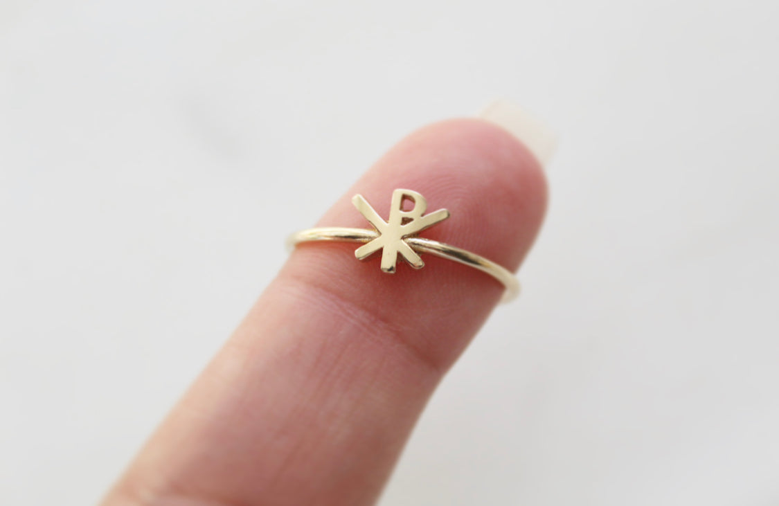 14k Gold Chi Rho Ring