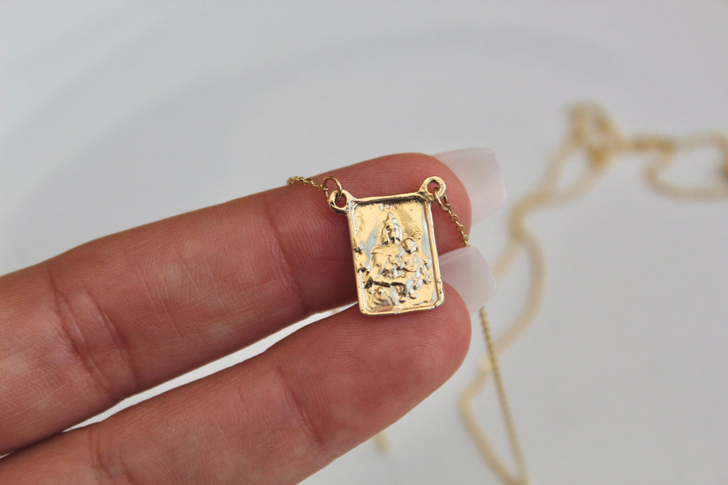 14K Gold Scapular