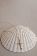 Roselle Cross Necklace