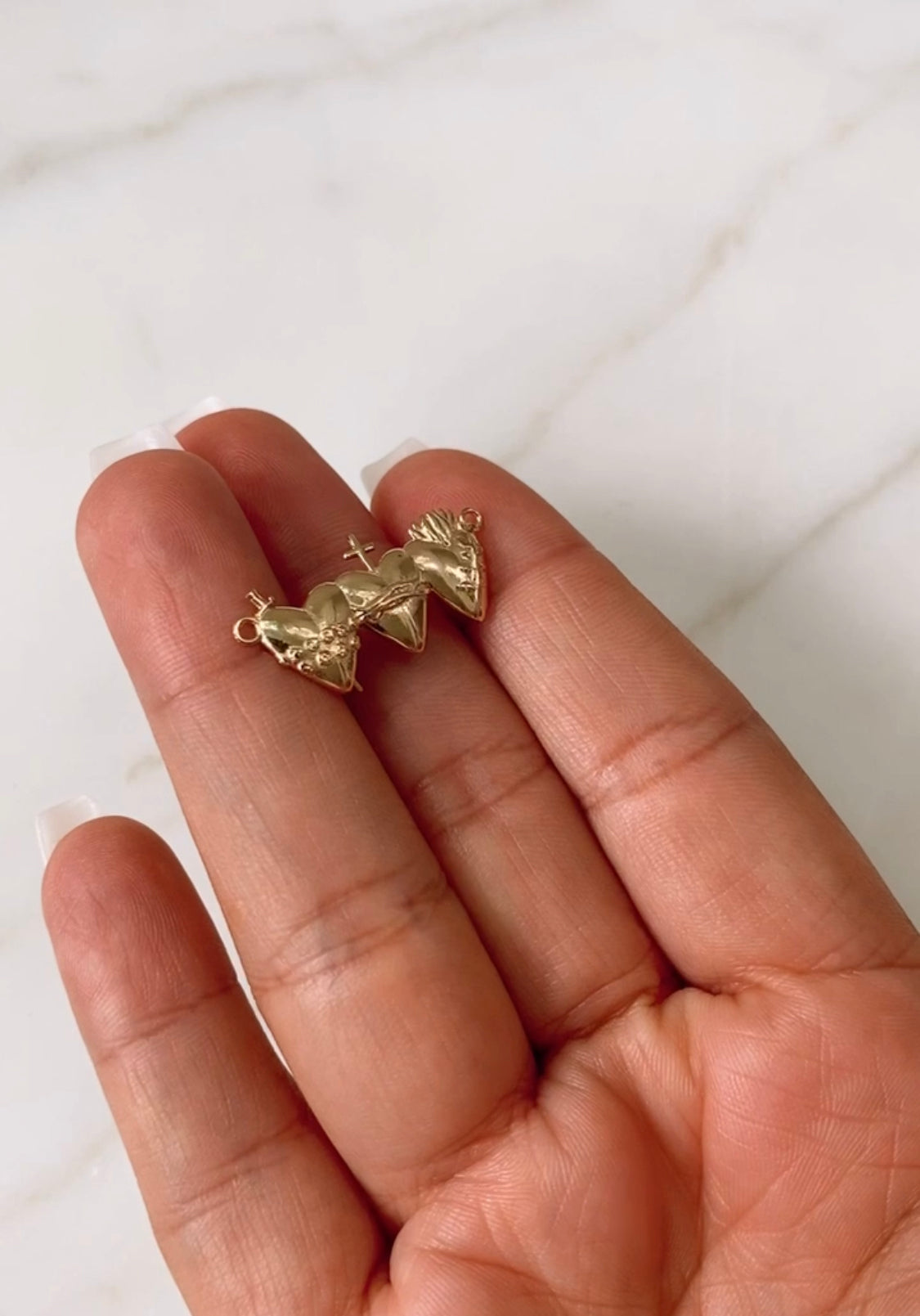 Holy Family Hearts® Necklace in 14k Gold