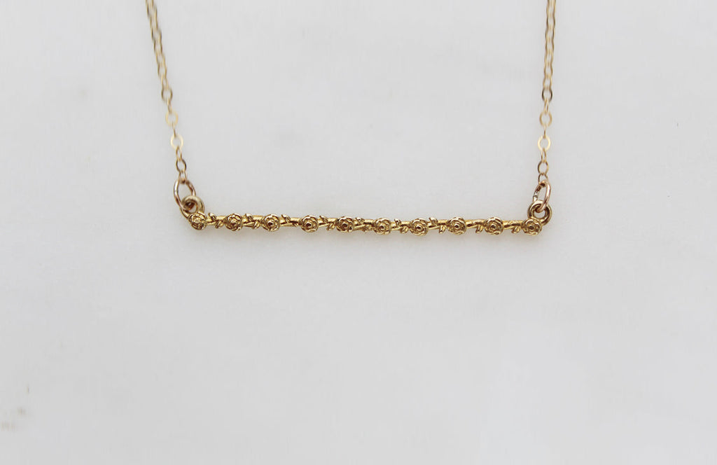 Rose Bar Necklace
