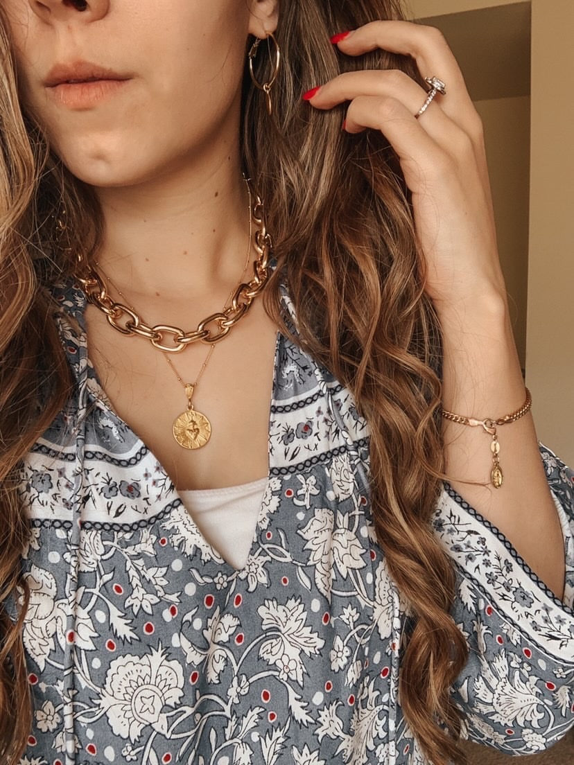 Miraculous Medal Link Bracelet