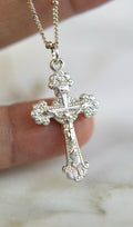 Crucifix Necklace in Sterling Silver