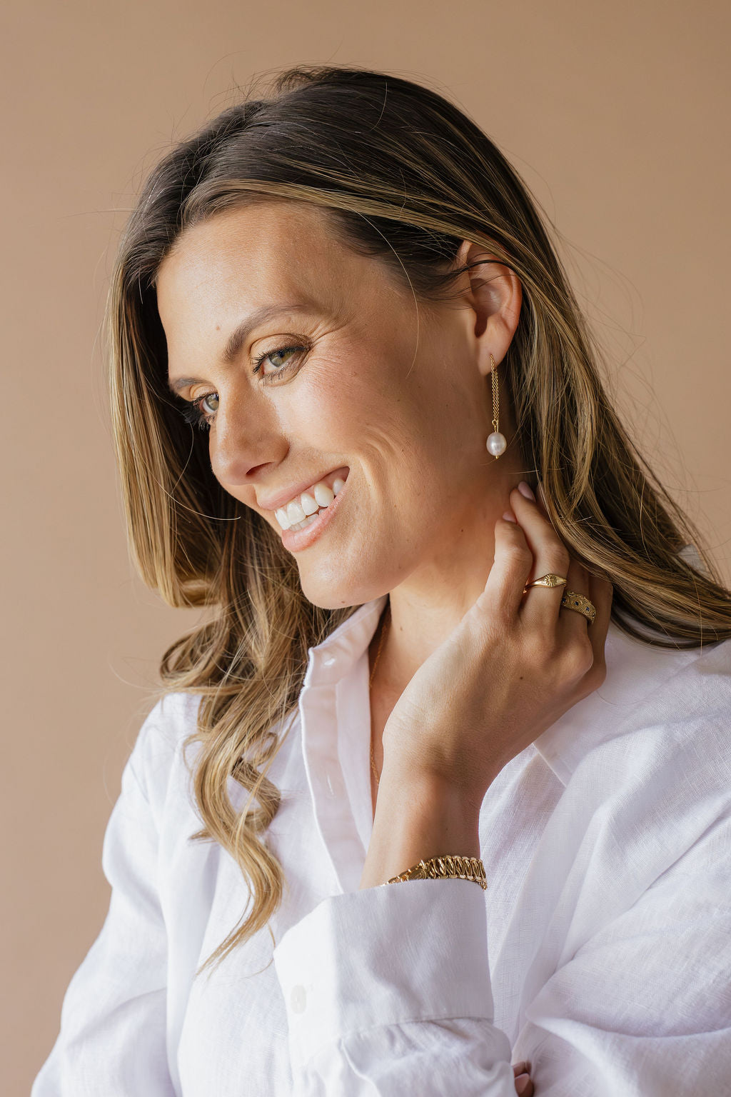 Pearl Threader Earrings