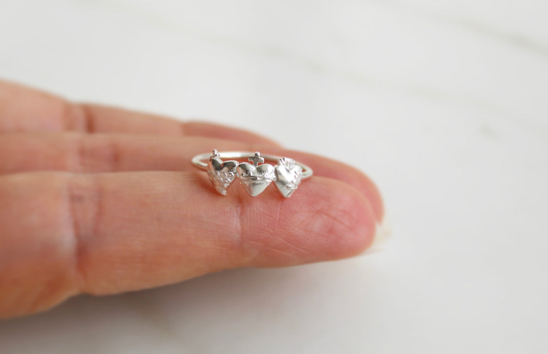 Holy Family Hearts® Ring in Sterling Silver