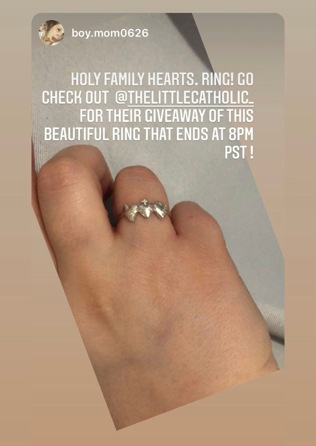 Holy Family Hearts® Ring in Sterling Silver