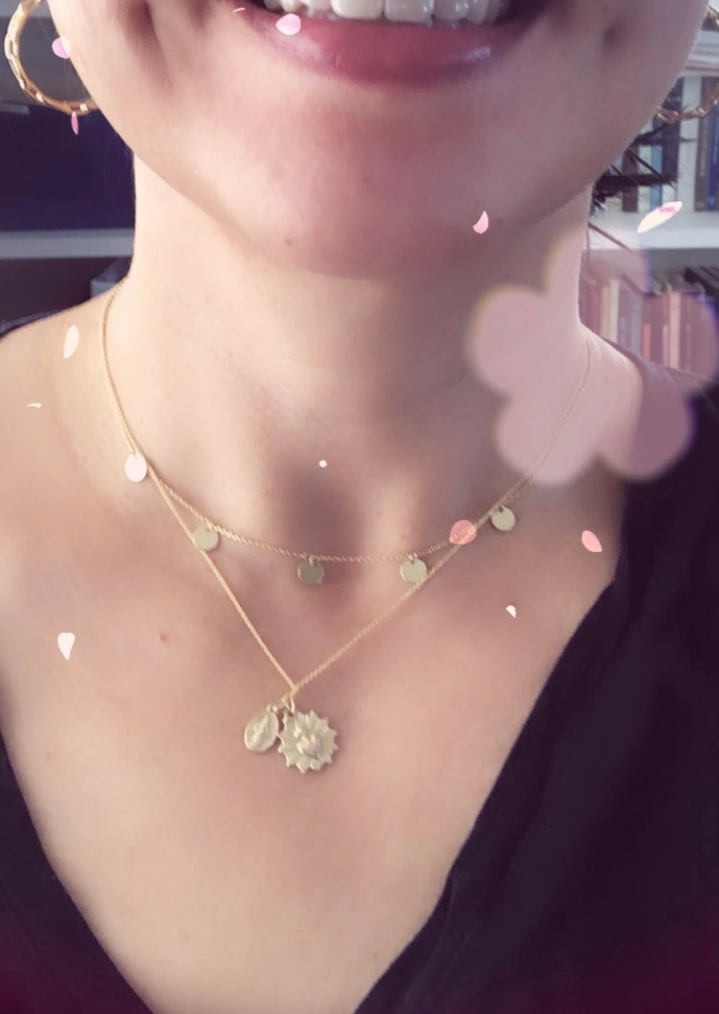 Sacred Heart and Miraculous Medal Necklace in 14k Gold