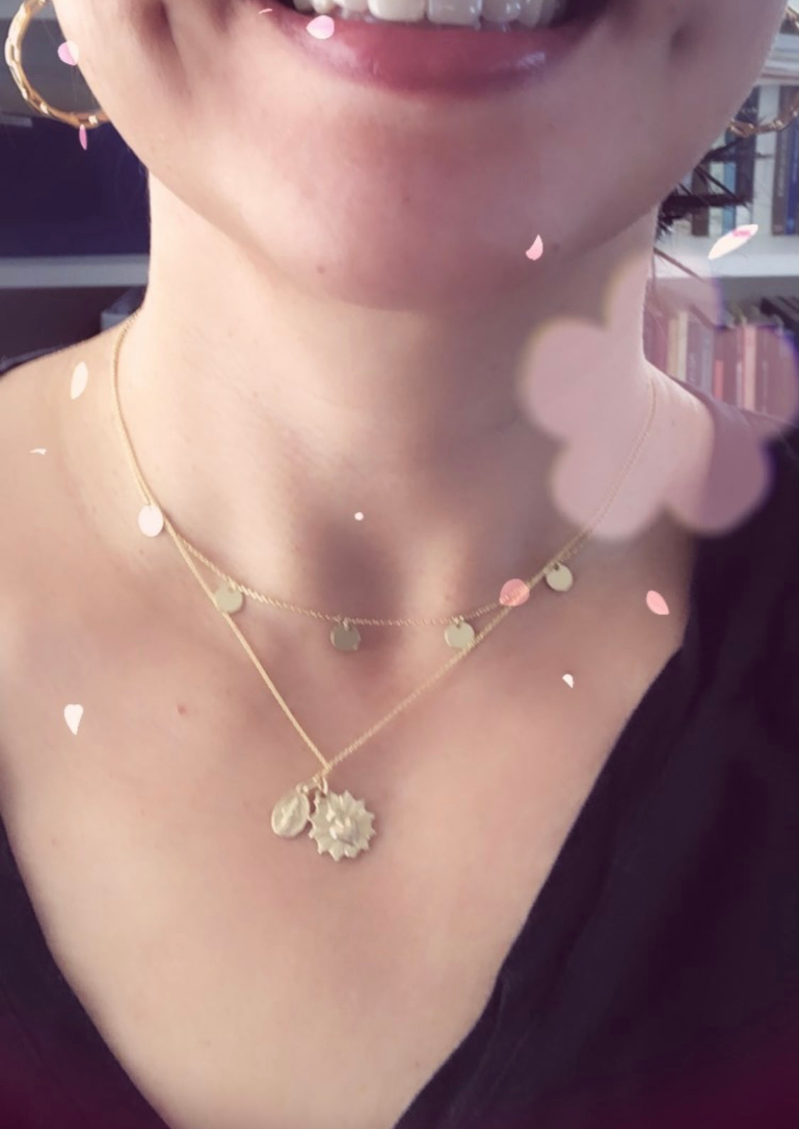 Sacred Heart and Miraculous Medal Necklace in 14k Gold