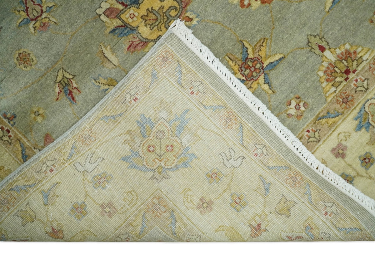 6x8 Fine Hand Knotted Silver and Ivory Traditional Vintage Persian Style Antique Wool Rug