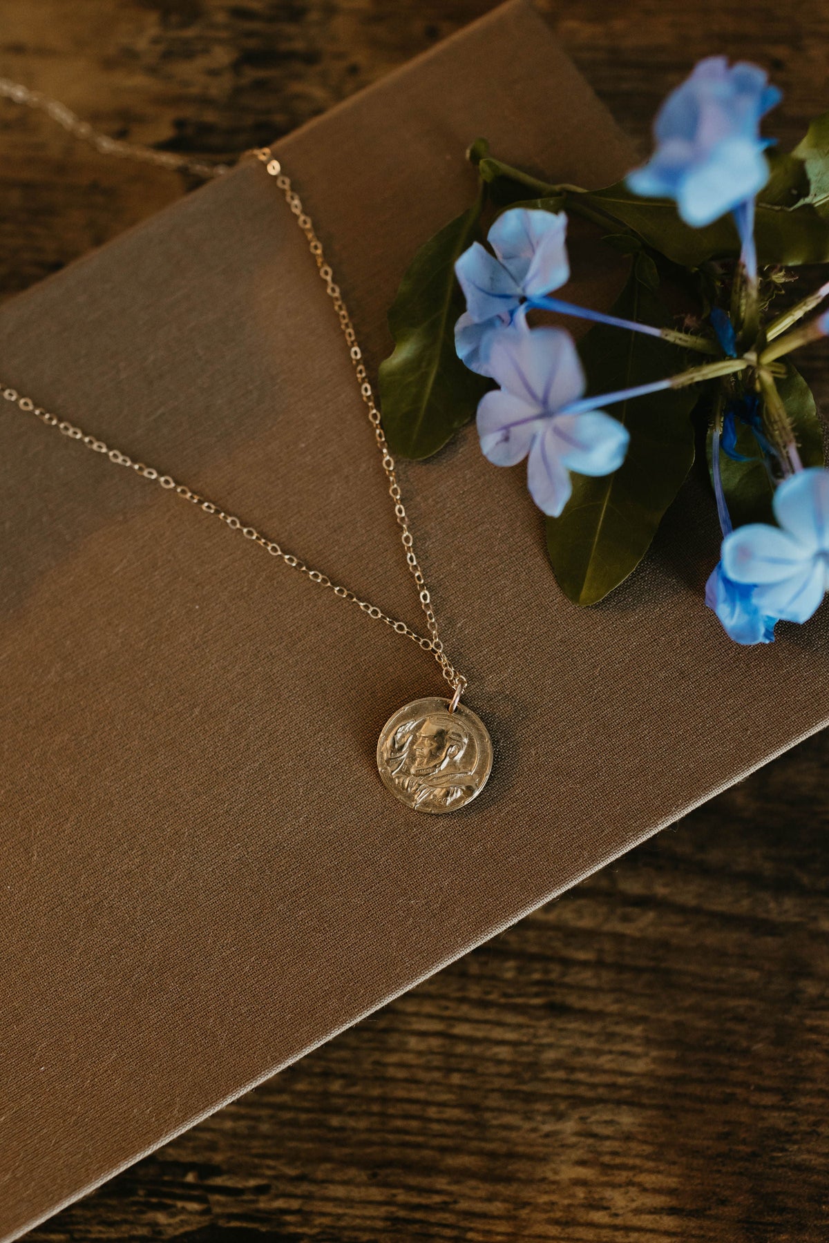 Padre Pio Necklace in Gold Vermeil