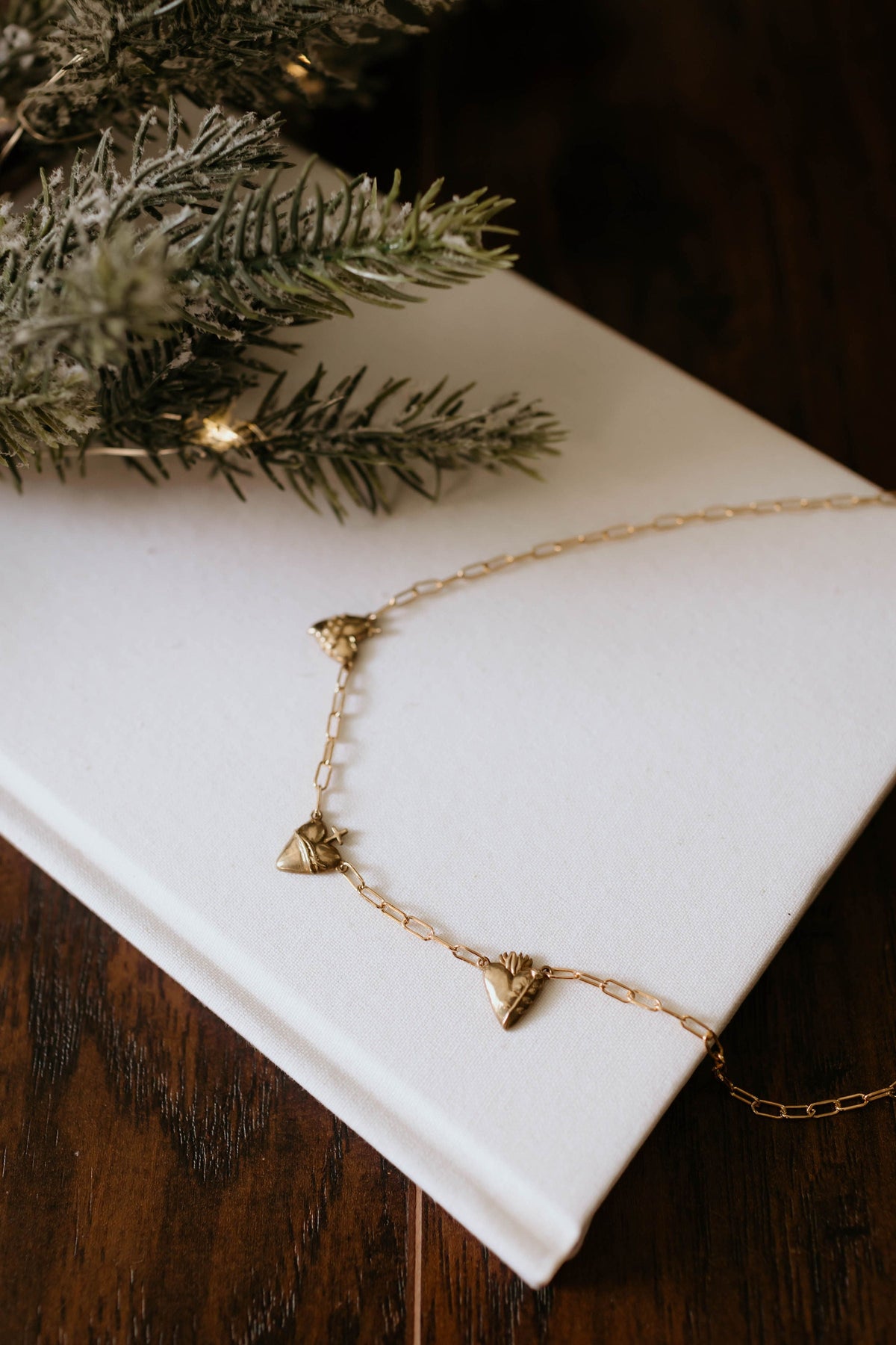 Three Hearts Necklace Paper Clip