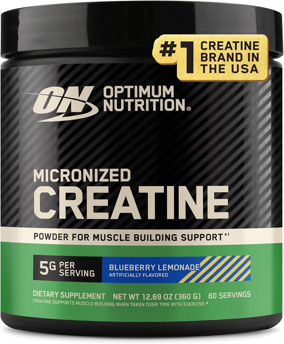Optimum Nutrition Micronized Creatine Monohydrate Powder, 60 Servings