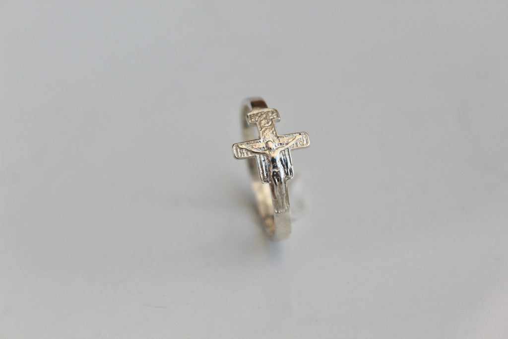 San Damiano Crucifix Ring in Silver