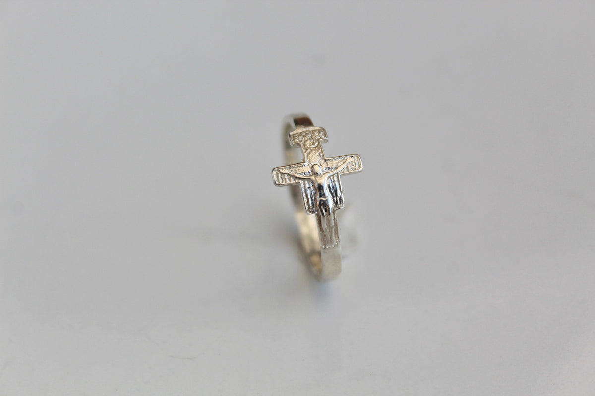 San Damiano Crucifix Ring in Silver
