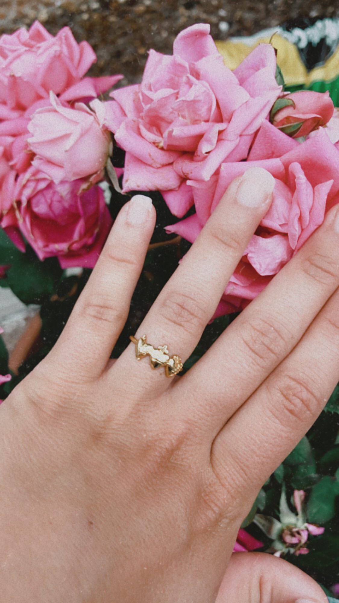 Holy Family Hearts® Ring in Gold Vermeil