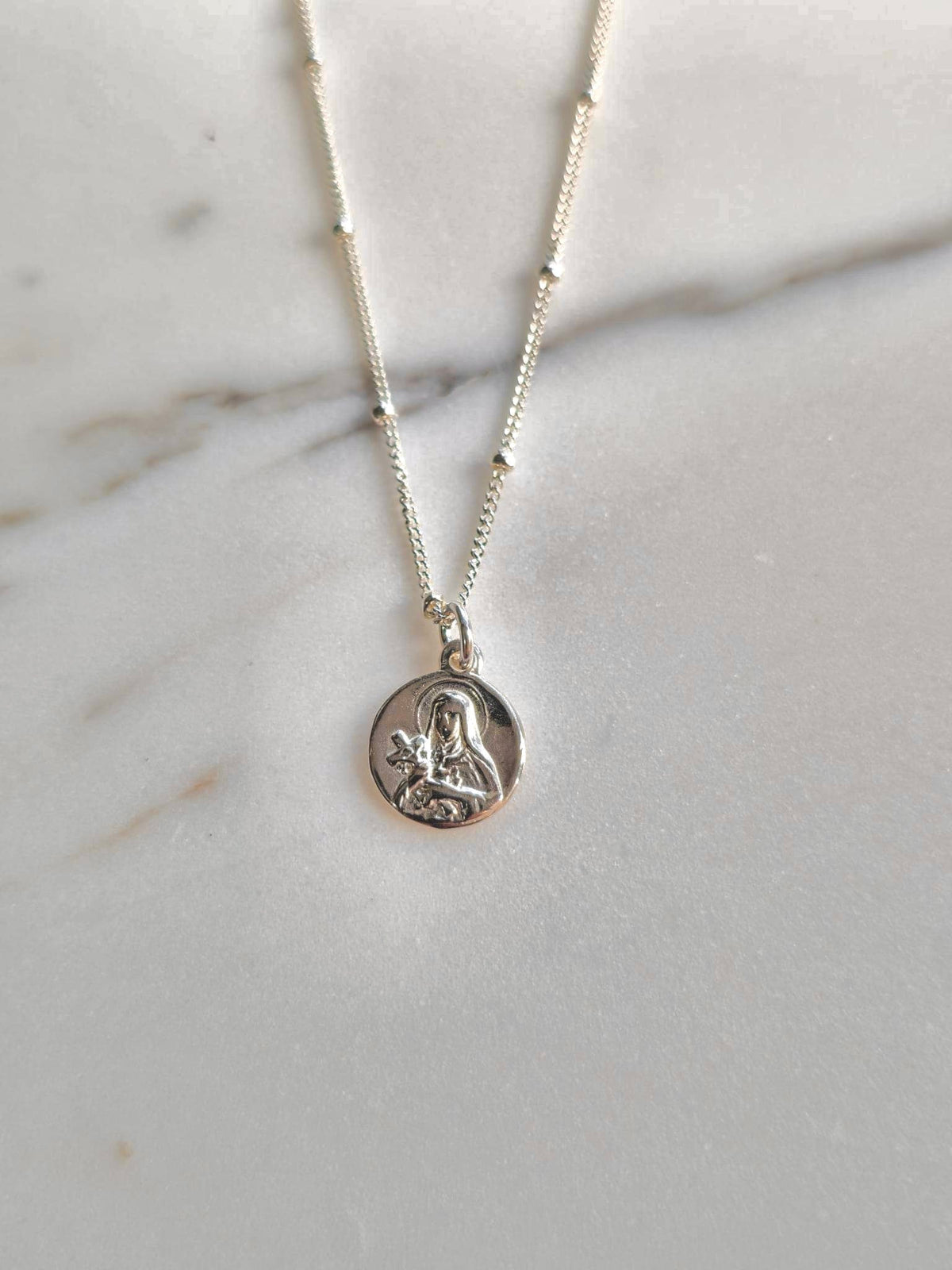 Little Saint Therese Necklace in Sterling Silver