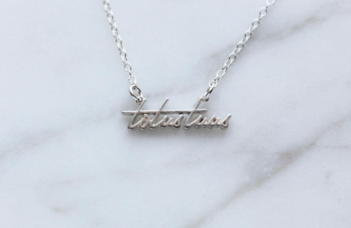 Totus Tuus Necklace in 925 Sterling Silver