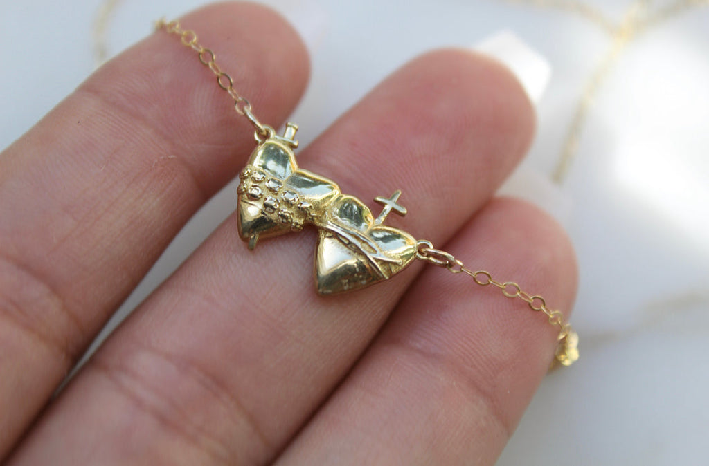 Sacred Heart and Immaculate Heart Necklace
