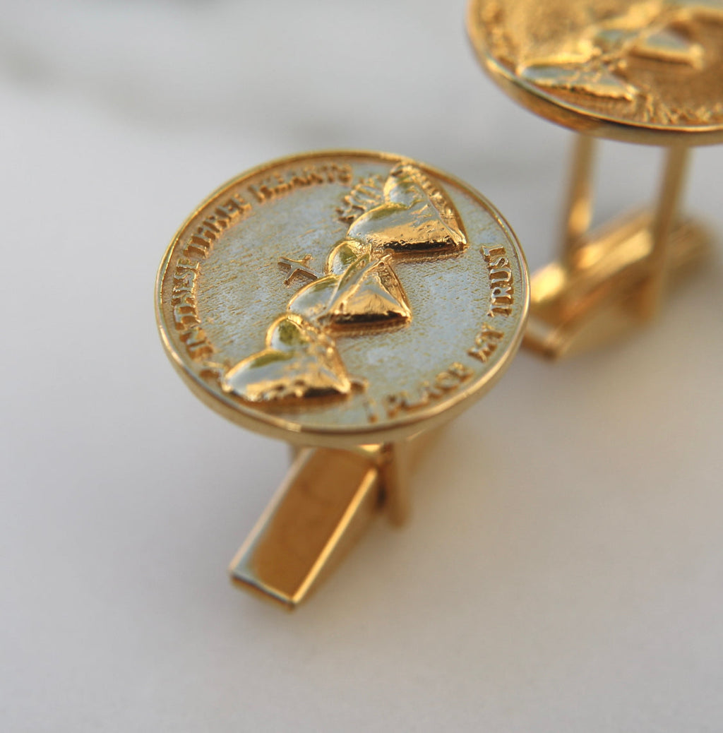 Holy Family Hearts® Cufflinks in Vermeil