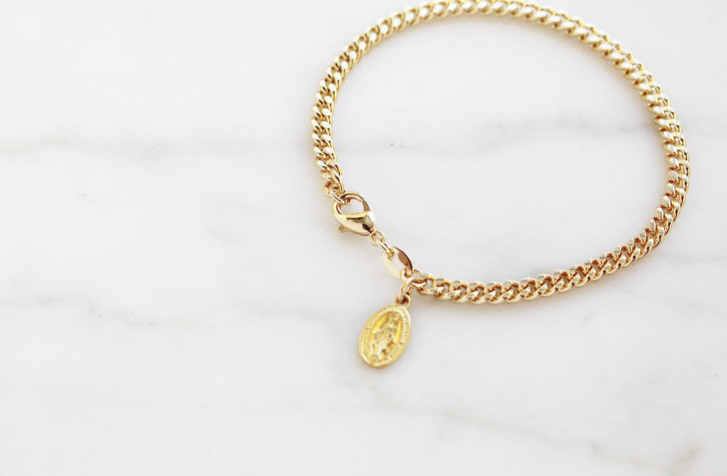 Miraculous Medal Link Bracelet