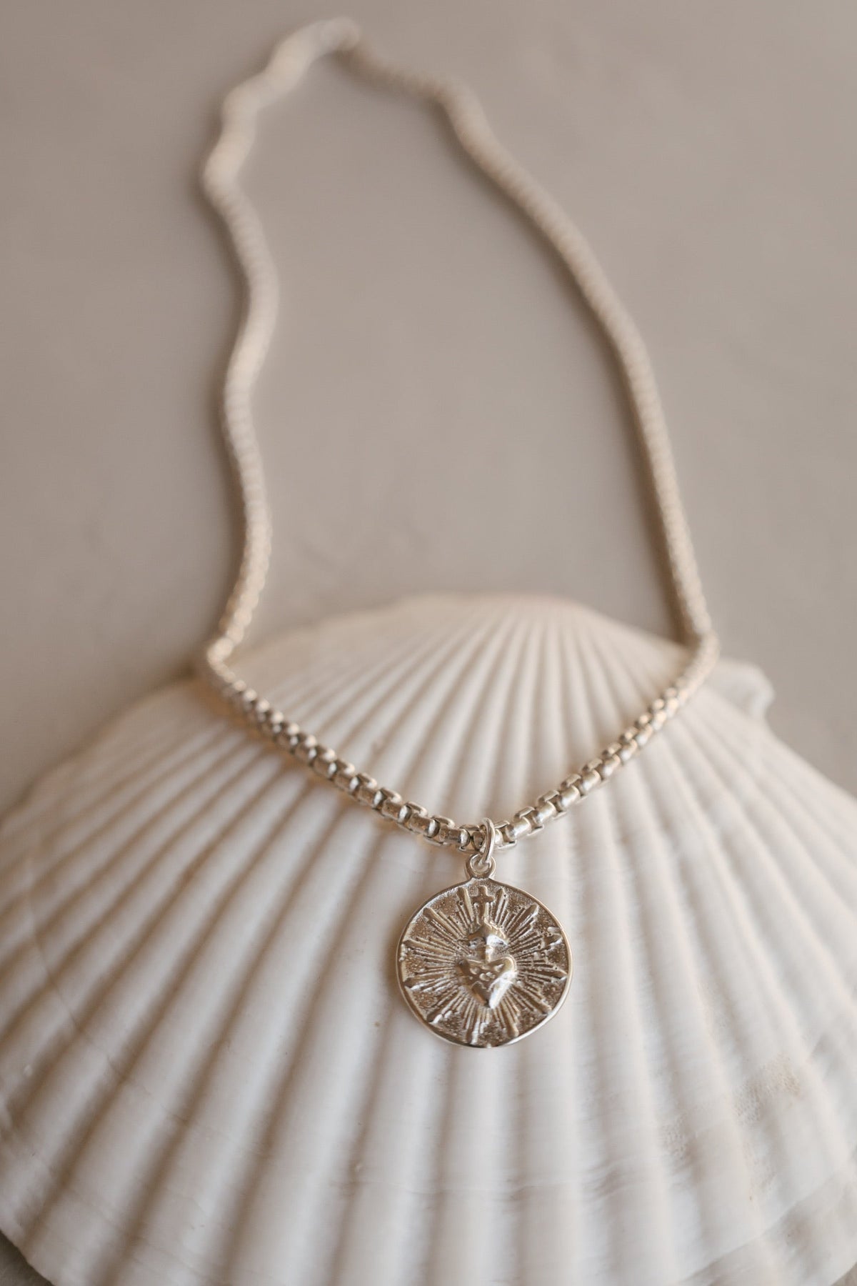 Men’s Sacred Heart Coin | 925 Sterling Silver