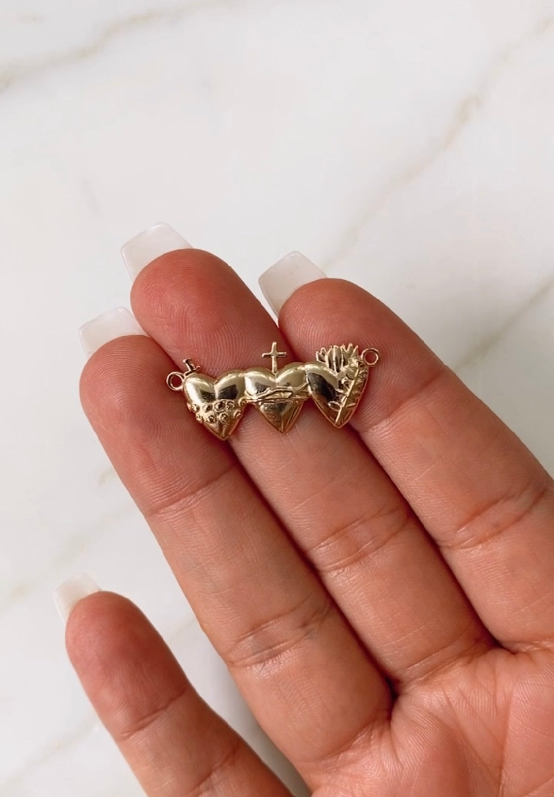 Holy Family Hearts® Necklace in 14k Gold
