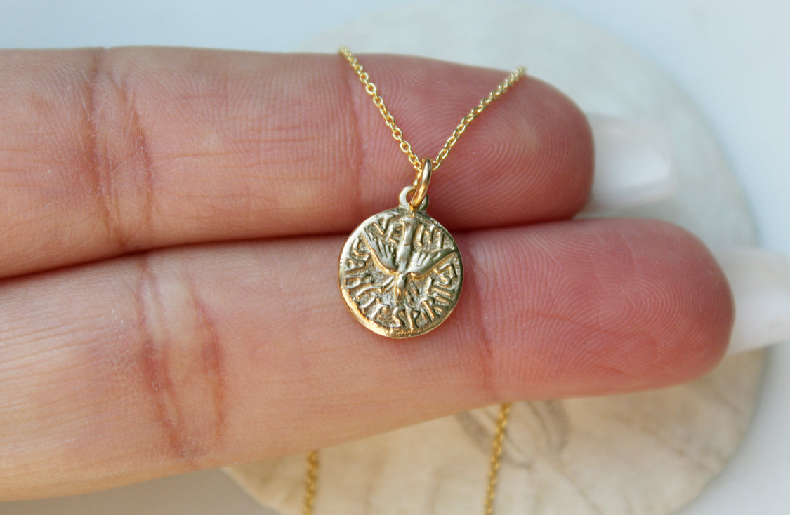 14k Gold Holy Spirit Necklace