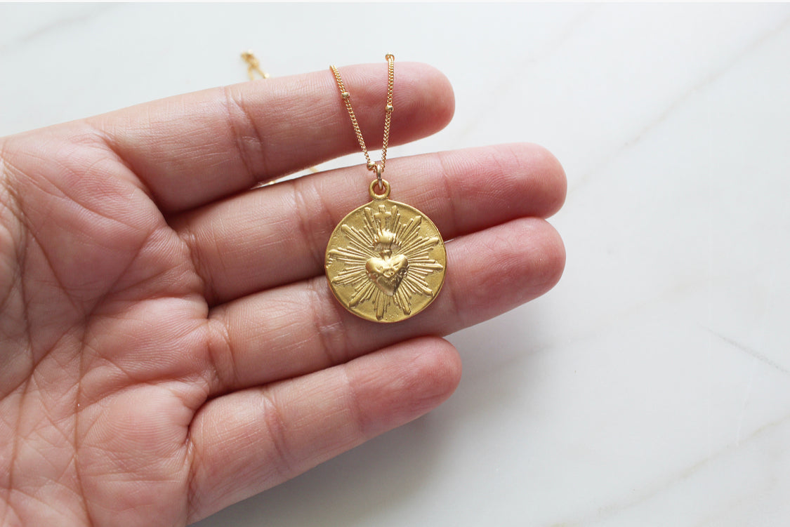Sacred Heart Coin minimalist version