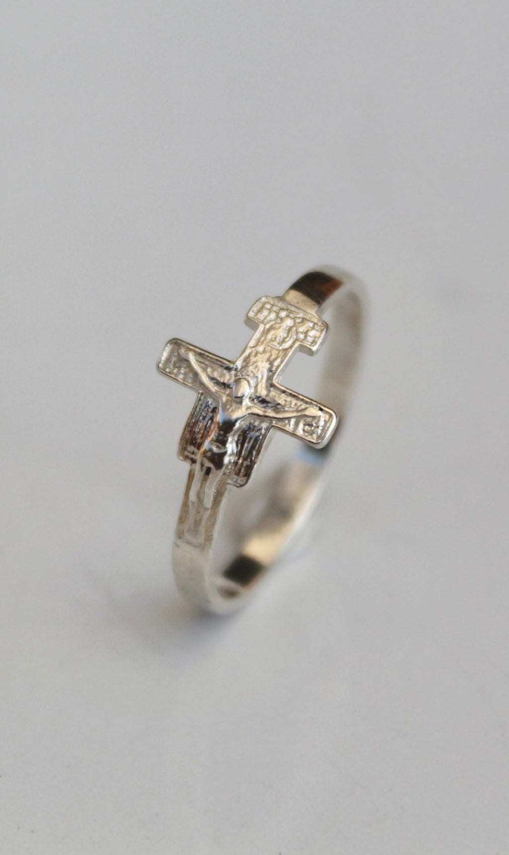 San Damiano Crucifix Ring in Silver