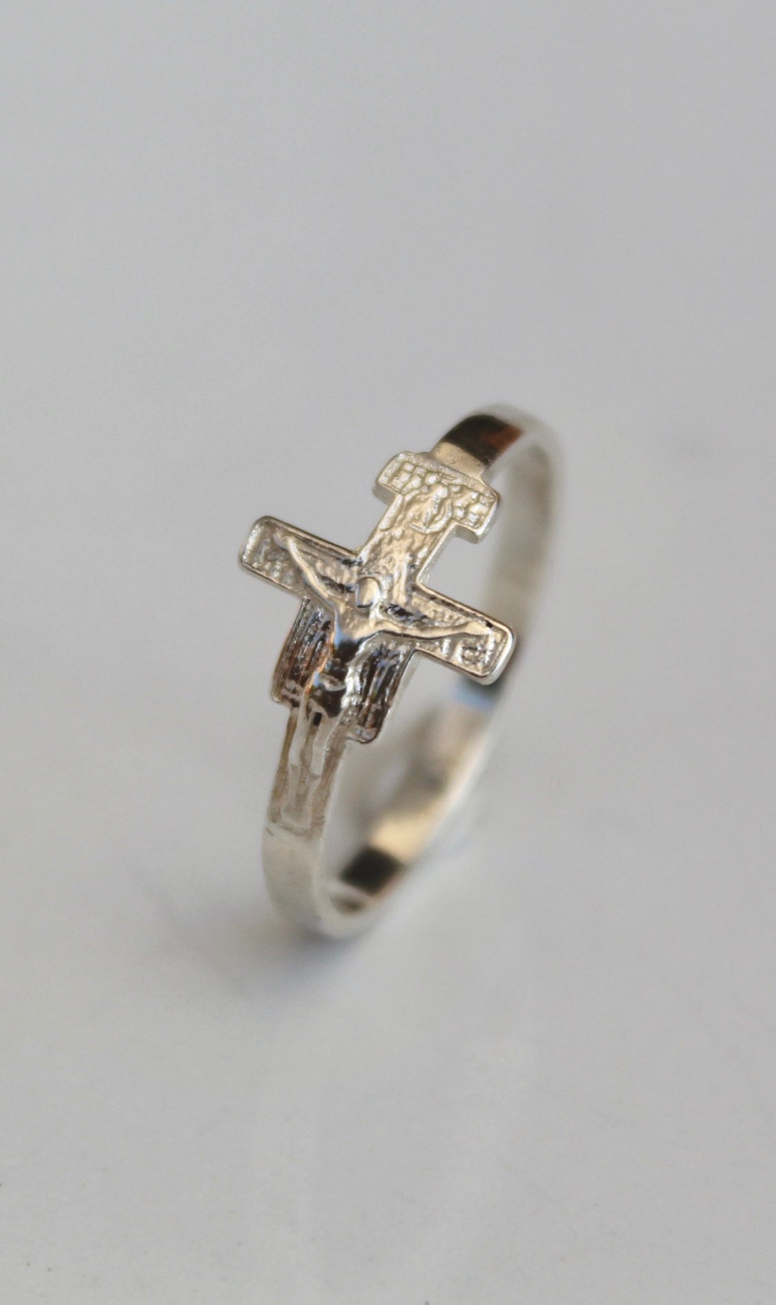 San Damiano Crucifix Ring in Silver