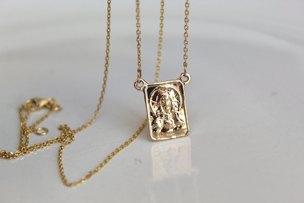 14K Gold Scapular