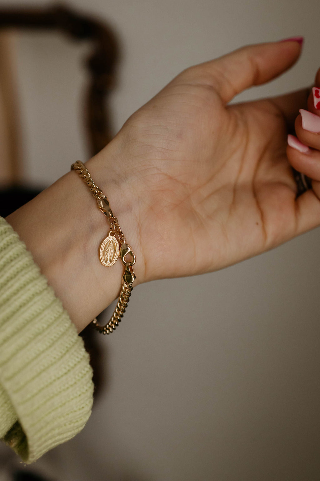 Miraculous Medal Link Bracelet
