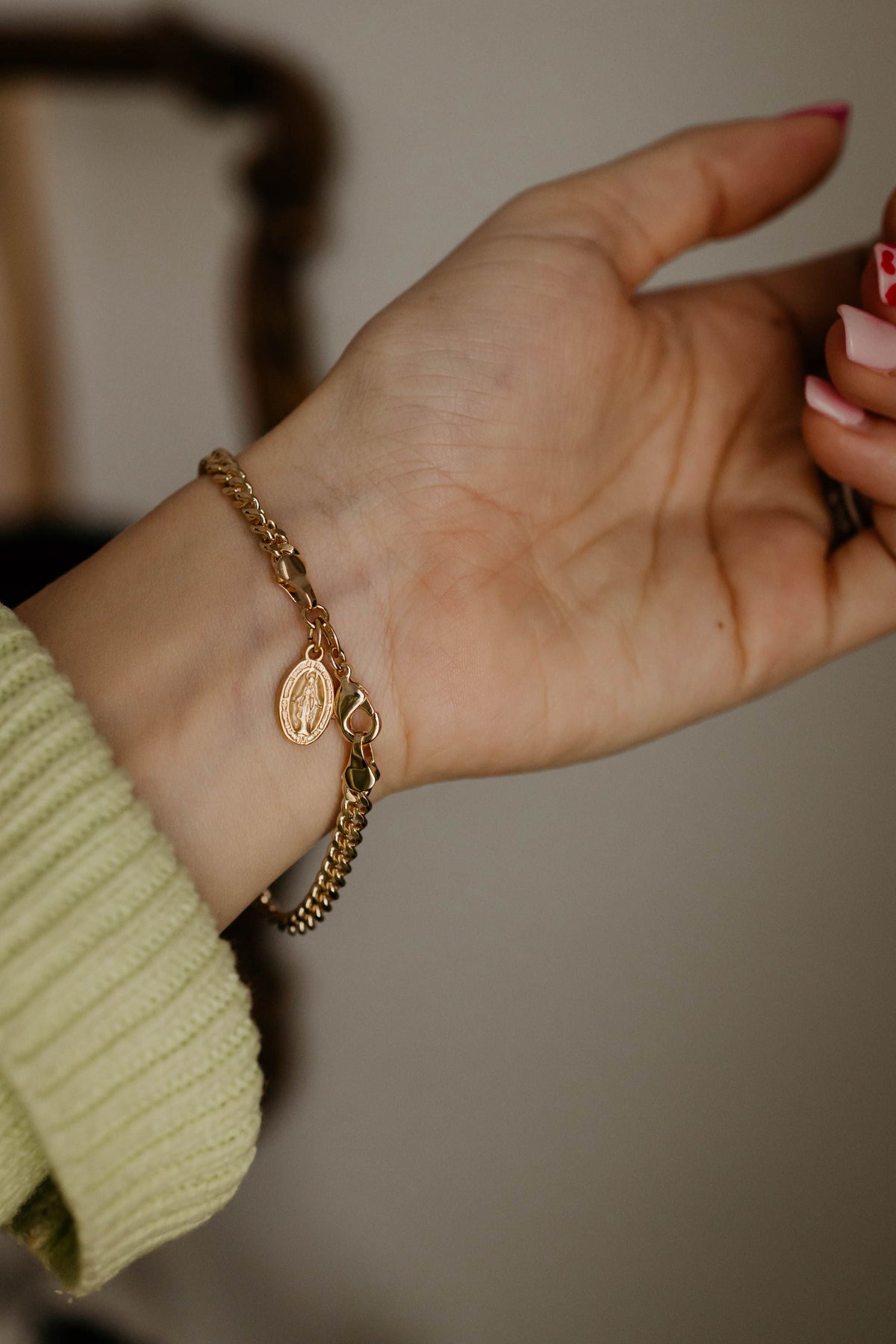Miraculous Medal Link Bracelet