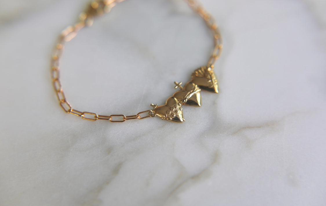 Holy Family Hearts® Bracelet - Paperclip