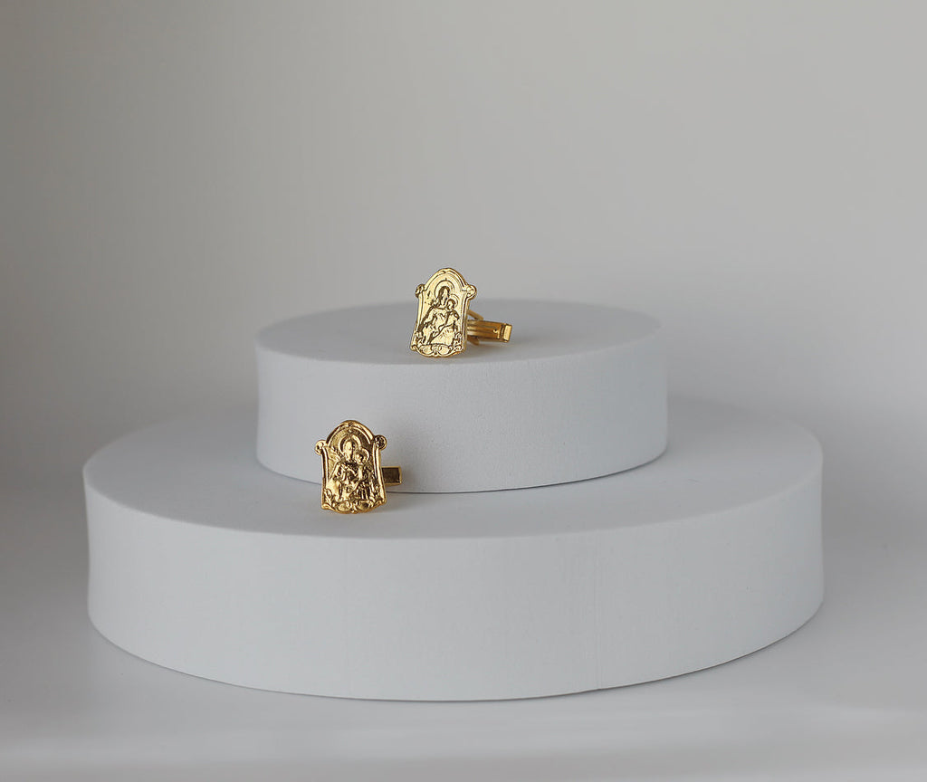 St. Joseph Cufflinks in Gold Vermeil