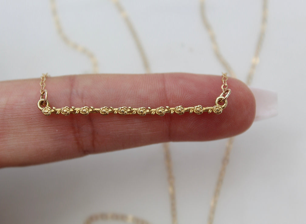 Rose Bar Necklace