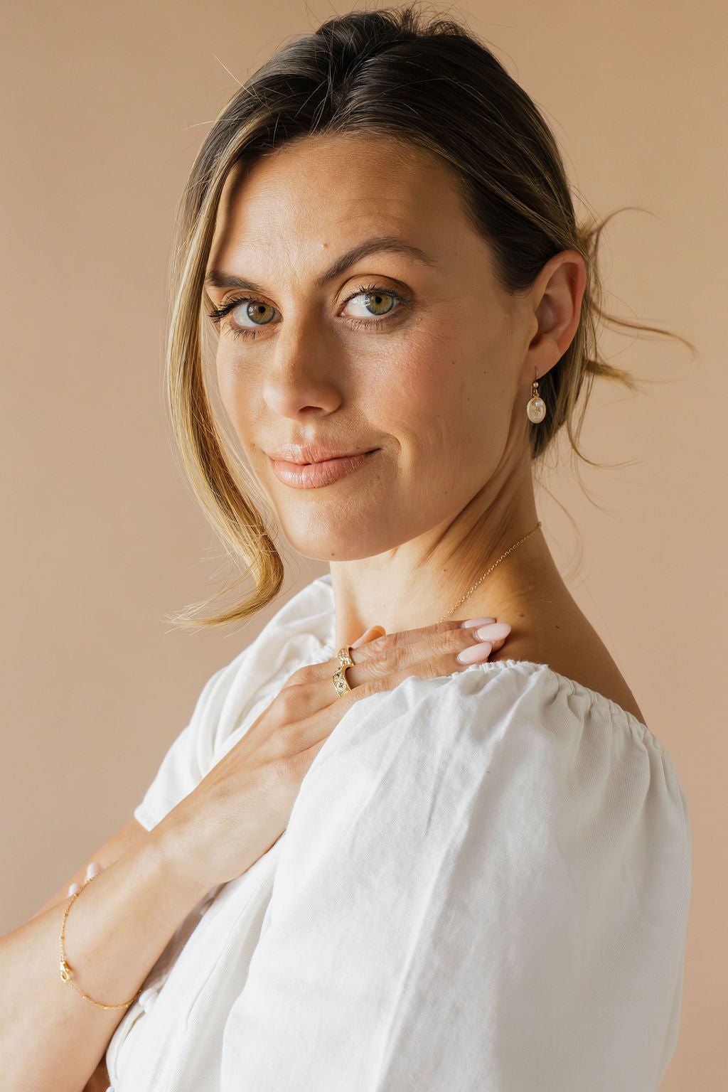 Miraculous Medal Earrings with Freshwater Pearl