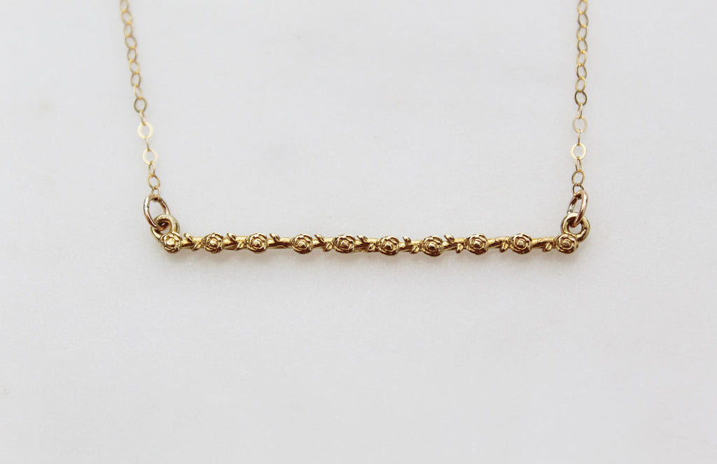 Rose Bar Necklace