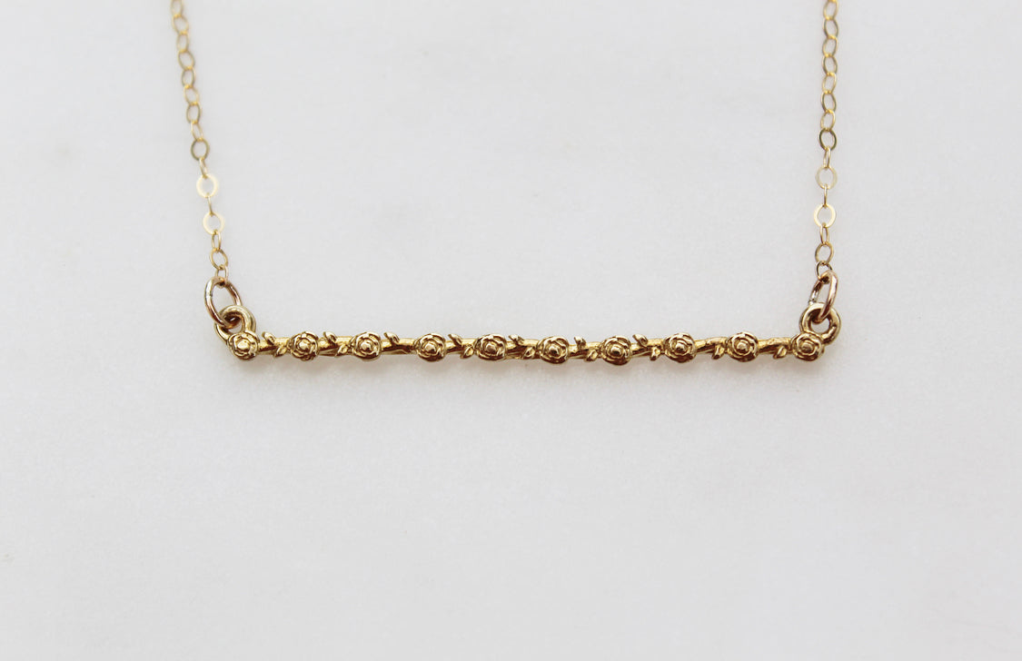 Rose Bar Necklace