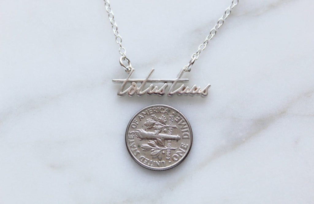 Totus Tuus Necklace in 925 Sterling Silver