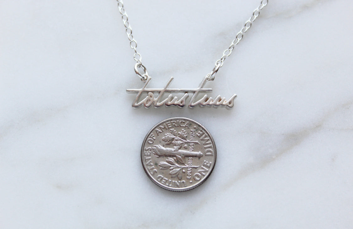 Totus Tuus Necklace in 925 Sterling Silver