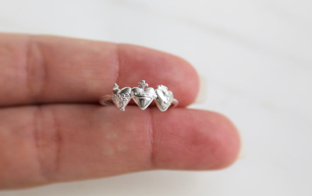 Holy Family Hearts® Ring in Sterling Silver