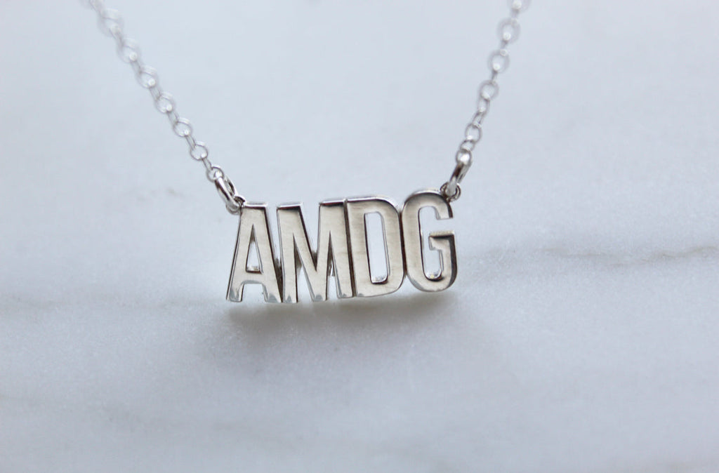 AMDG in Sterling Silver