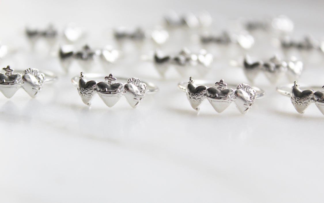 Holy Family Hearts® Ring in Sterling Silver