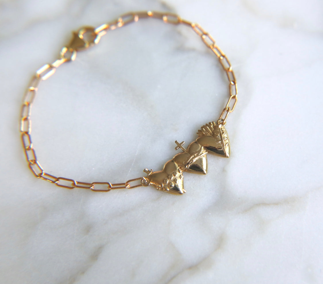 Holy Family Hearts® Bracelet - Paperclip